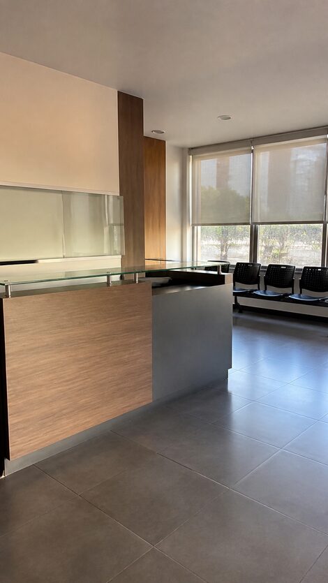 Recepción de empresa vacía